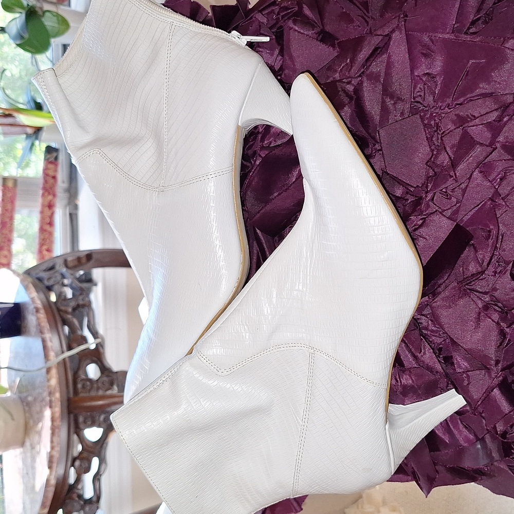 Free People White Heeled Boots